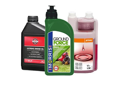 Oil for lawnmower, chainsaw garden machinery