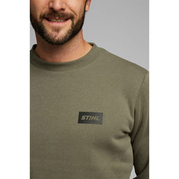 STIHL Logo Sweatshirt Olive Green - 0421 300 58