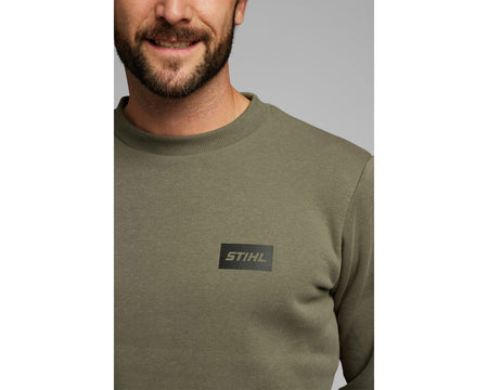 STIHL Logo Sweatshirt Olive Green - 0421 300 58
