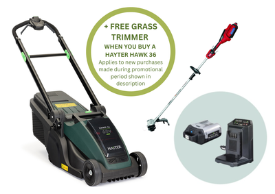 Hayter Hawk 36 Push Cordless Lawnmower Set