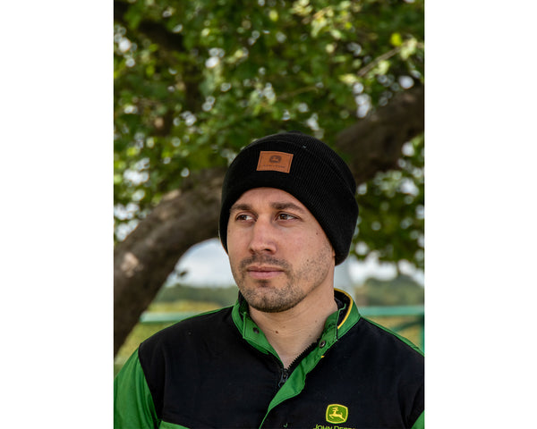John Deere Black Beanie - MC13090002BK | Ripon Family