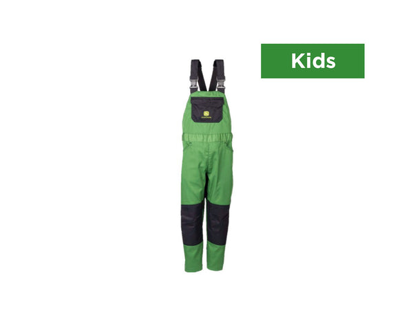 John Deere Childrens' Bib & Brace Trousers in Field Green