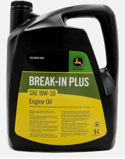 John Deere Engine Oil, Break-In™ Plus, SAE 10W-30, 5 Liter (1.3 Gallon) - VC22939-005