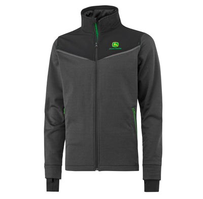 John Deere Optimum Fleece Jacket Black/ Grey - MCS2603700