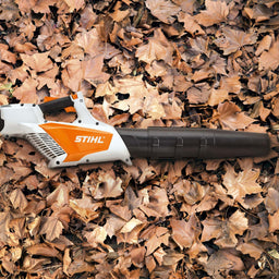 Stihl blower on leaves