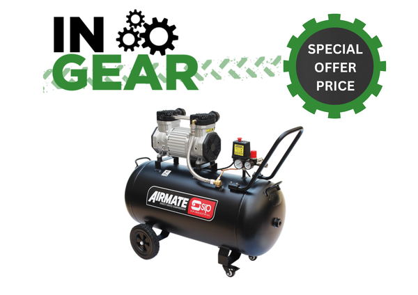 SIP DD 3HP 100L TR Low Noise Oil-Free Compressor - 05481