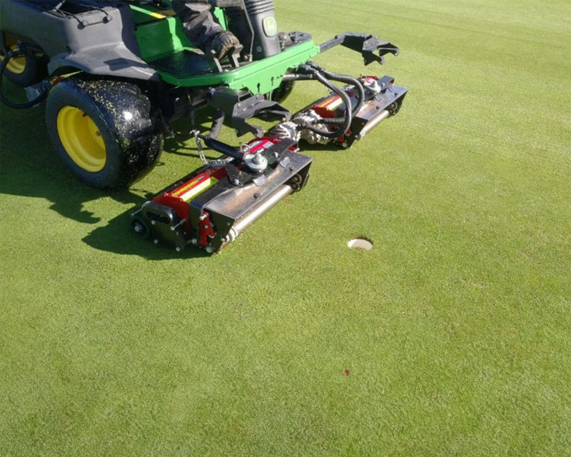 John Deere mower with GreenTek seeder