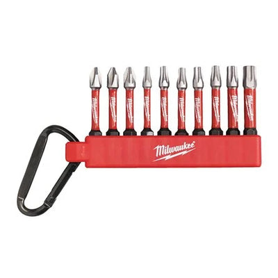 MILWAUKEE® 10 Piece Shockwave Impact Duty Screwdriver Bit Carabiner Set - 4932492939