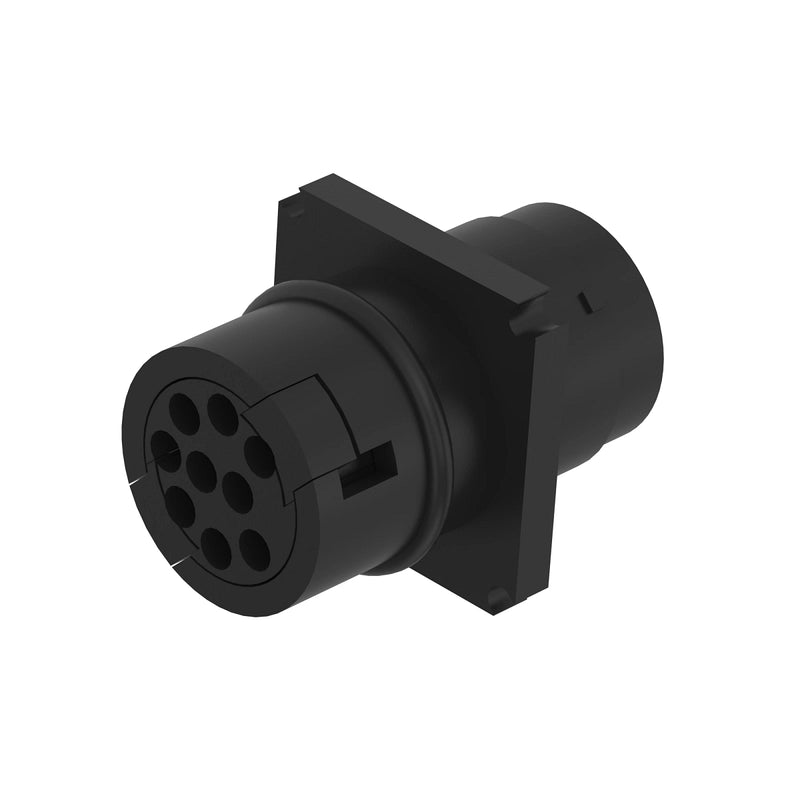 CONN DELPHI 9W M BLK PLSTC