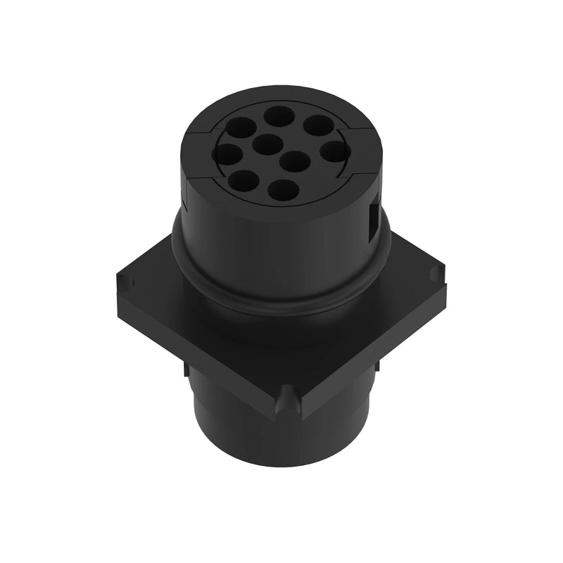 CONN DELPHI 9W M BLK PLSTC
