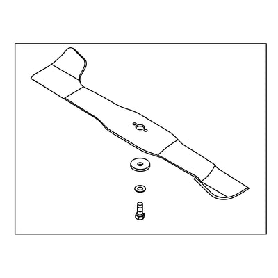 John Deere Right Side Mid Mount Mower Blade Kit, 26.5 mm Center Hole - AM148485