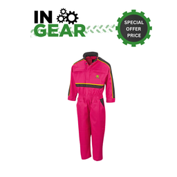 John Deere Childrens' Overalls in Pink with Zip Fastening - MCS1040910