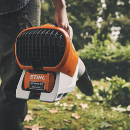 AP 300 S Battery powering a STIHL Leaf Blower