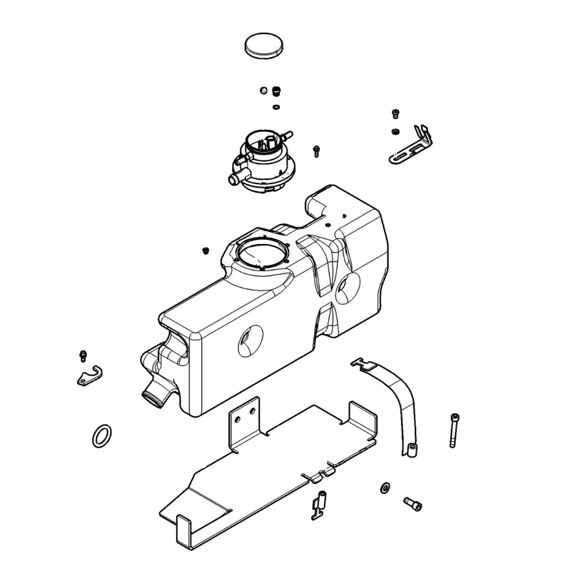 Field-Kit, Additional Hydraulic Oil Reservoir, Bracket and mounting parts + Creeper Bracket--> BL MX