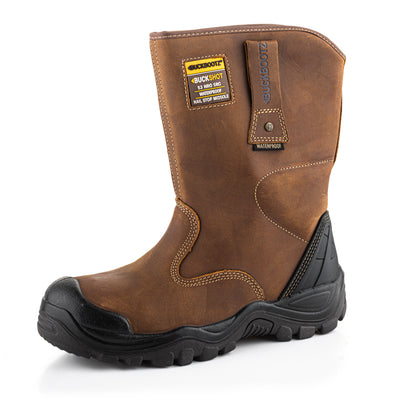 Buckler BuckBootz BSH010BR Buckshot Rigger Boot Dark Brown Crazy Horse