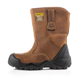 Buckler BuckBootz BSH010BR Buckshot Rigger Boot Dark Brown Crazy Horse