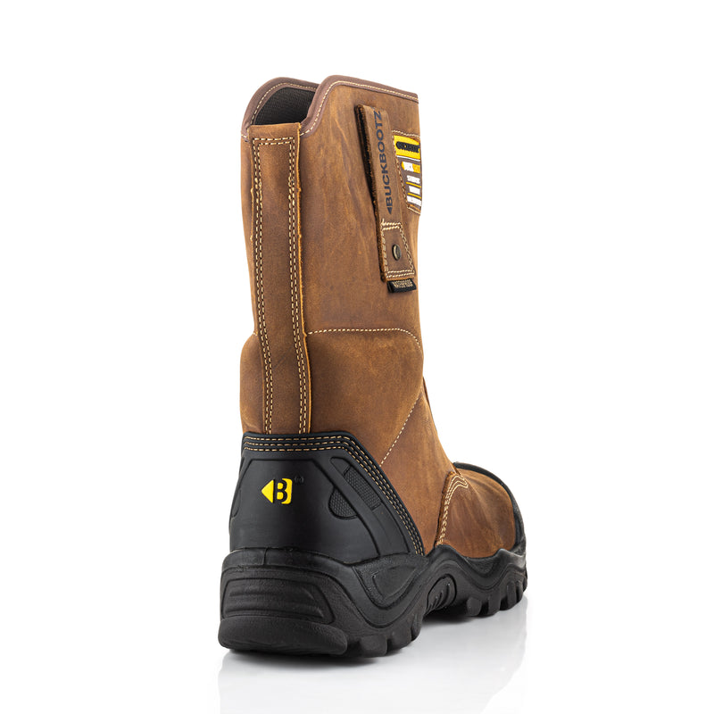 Buckler BuckBootz BSH010BR Buckshot Rigger Boot Dark Brown Crazy Horse