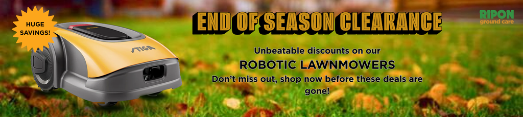 End of season clearance on robotic lawnmowers
