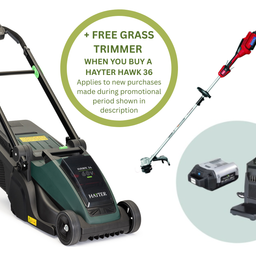 Hayter Hawk 36 Push Cordless Lawnmower Set