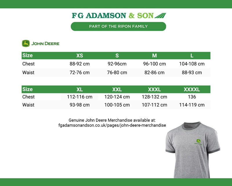 John Deere Active T-Shirt Grey - MCS3545607