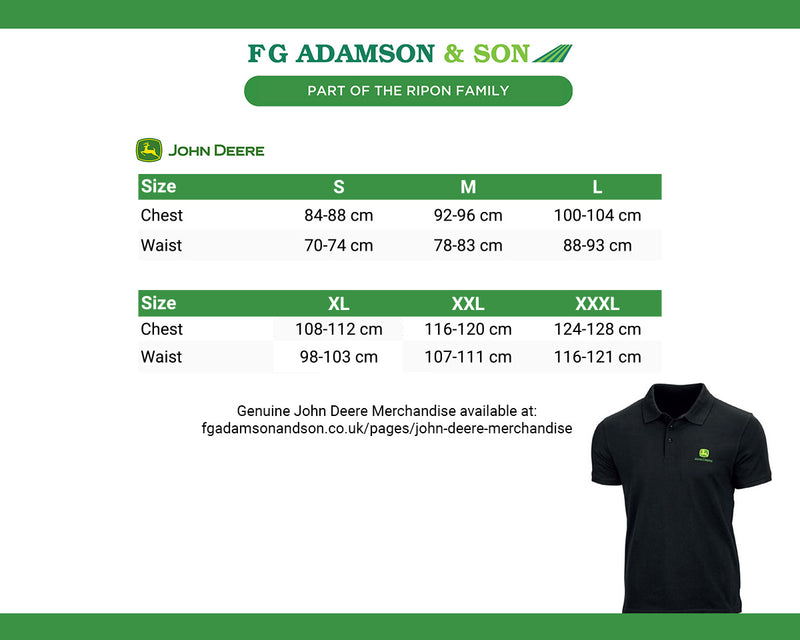 John Deere Black Polo Shirt - MCS3560000