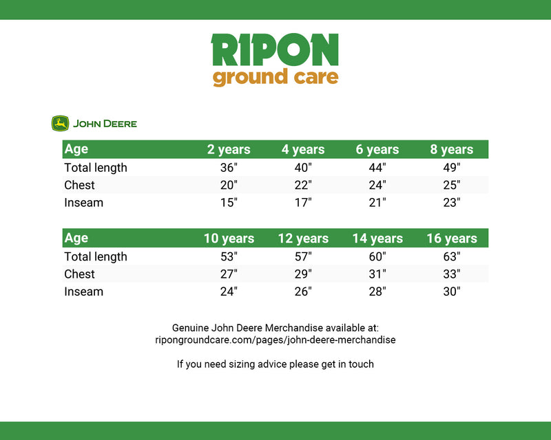 John Deere Childrens' Bib & Brace Trousers in Field Green - MCS1003001