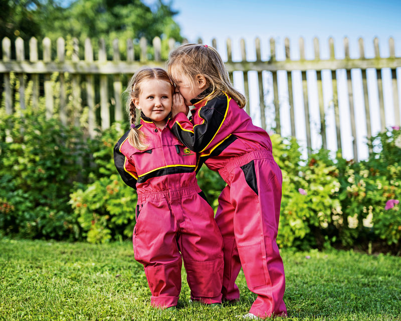 John Deere Childrens' Overalls in Pink with Zip Fastening - MCS1040910