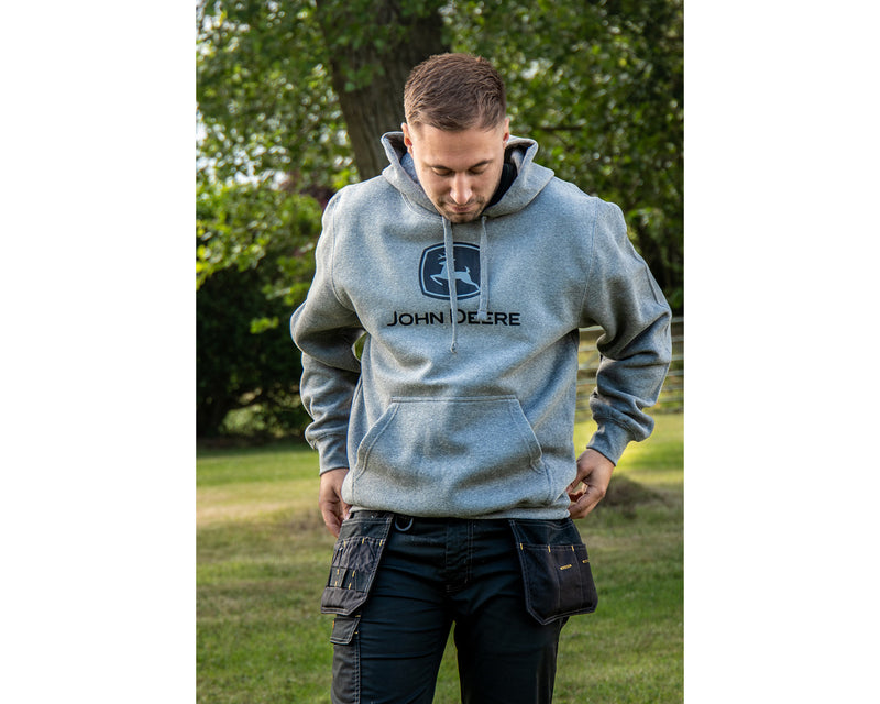 Grey john deere hoodie best sale