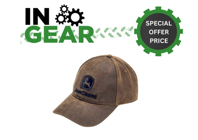 John Deere Oilskin Style Cap - MC13080879BW