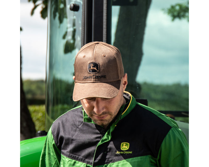 John Deere Oilskin Style Cap - MC13080879BW