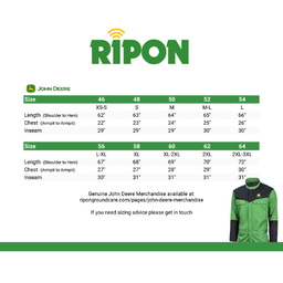 John Deere Adults Overalls in Field Green with Zip Fastening - MCS1001001