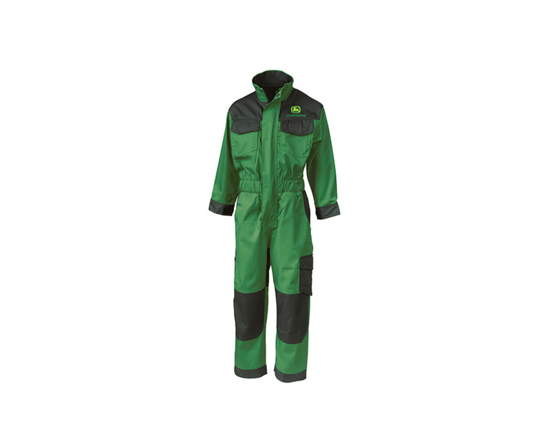 John Deere Childrens' Overalls in Black and Green with Zip Fastening - MCS1039920