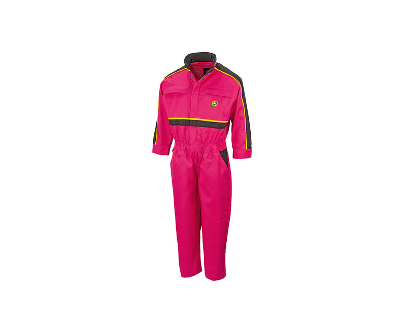 John Deere Childrens' Overalls in Pink with Zip Fastening - MCS1040910