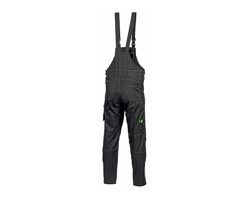 John Deere Adults Bib & Brace Trousers in all Black - MCS1253000