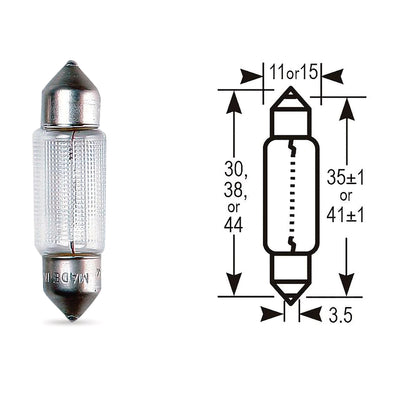 John Deere Festoon Bulb, 12 Volt, 5 Watts - MCXFA1005