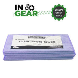 Chrome Microfibre Cloths 12pk