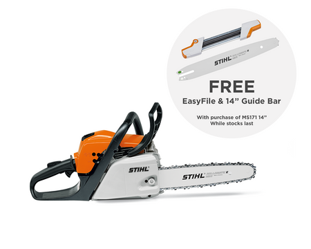STIHL MS171 Chainsaw with free easyfile and guide bar Discount Save Freebie
