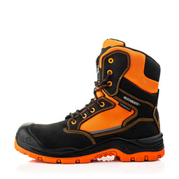 Buckler BuckBootz BVIZ1BKOR Buckviz High Leg Lace/Zip Boot Black/Hi-Vis Orange