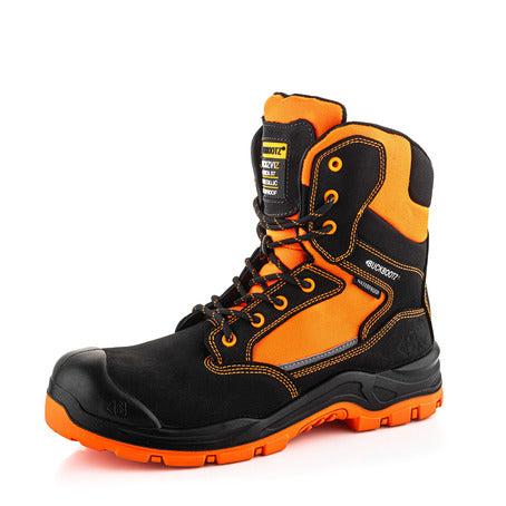 Buckler BuckBootz BVIZ1BKOR Buckviz High Leg Lace/Zip Boot Black/Hi-Vis Orange
