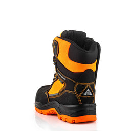 Buckler BuckBootz BVIZ1BKOR Buckviz High Leg Lace/Zip Boot Black/Hi-Vis Orange