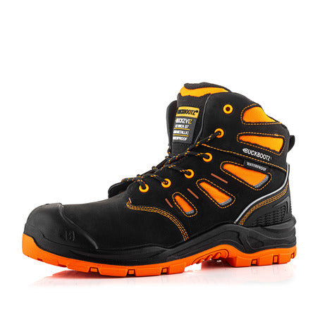 Buckler BuckBootz BVIZ2BKOR Buckviz Lace Boot Black / Hi-Vis Orange
