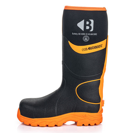 Buckler BuckBootz BBZ8000BKOR Safety Wellington Hi-Vis Orange/ Black