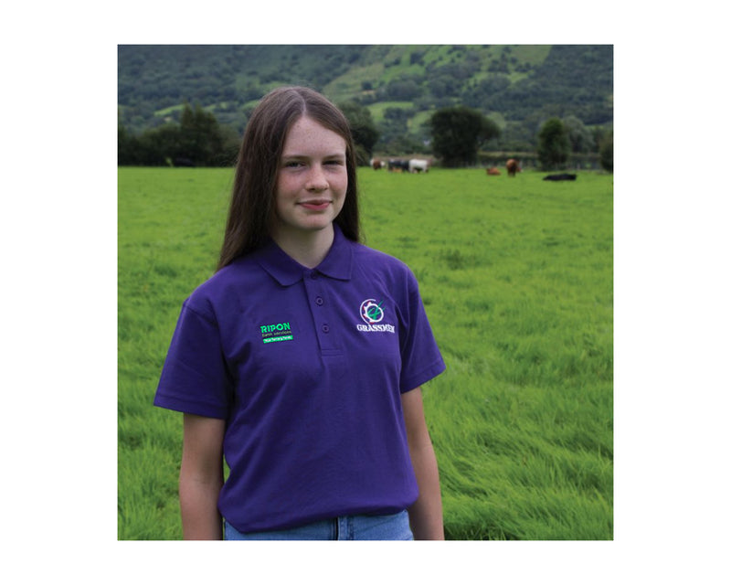 Grassmen x Ripon Farm Services Kids Polo Purple