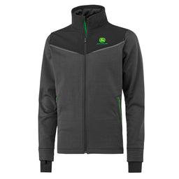 John Deere Optimum Fleece Jacket Black/ Grey - MCS2603700