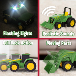 John Deere Lights & Sounds Tractors 3-pack - MCELX4703740