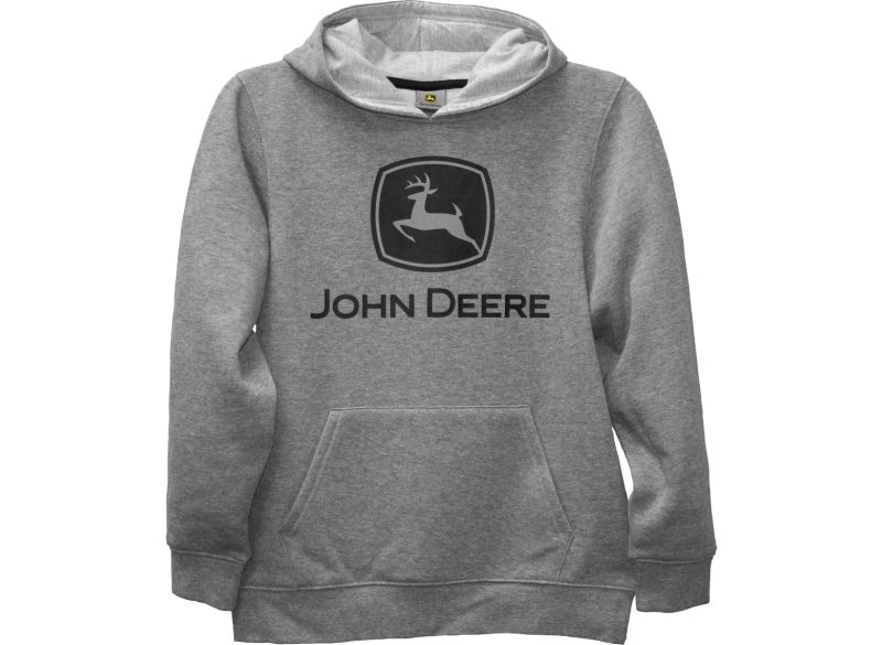 John Deere Kids Grey Logo Hoodie - MCPB3T523H