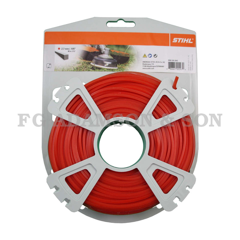 STIHL 2.7mm Square Strimmer Nylon Line