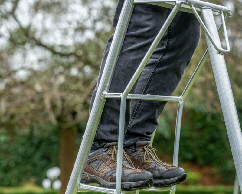 Ladder standing platform