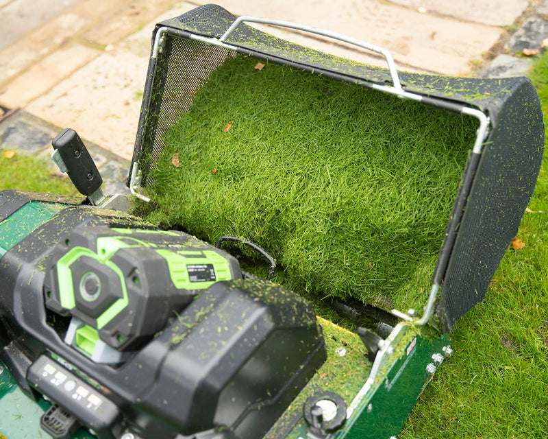 Full grass bag on Stirling 51 mower